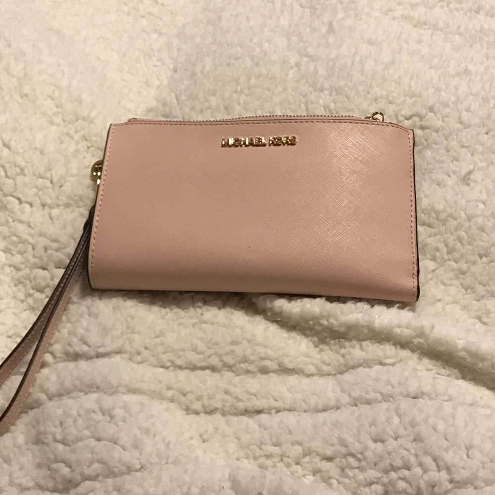 Michael Kors Pink Saffiano Wristlet